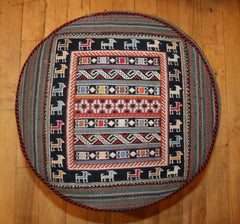 Persian Qashqai Hand-knotted Stool Wool on Wool (ID 1431)