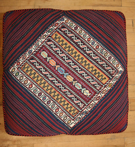 Persian Qashqai Hand-knotted Stool Wool on Wool (ID 1432)