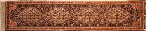 Persian Sanneh Hand-knotted Runner Wool on Cotton (ID 35)