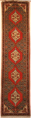 Persian Sanneh Hand-knotted Runner Wool on Cotton (ID 34a)
