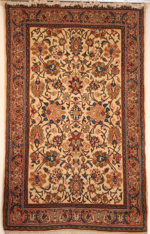 Persian Sarough Hand-knotted Rug Wool on Cotton (ID 153)