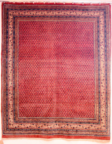 Persian Sarough Hand-knotted Rug Wool on Cotton (ID 1186)