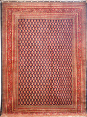 Persian Sarough Hand-knotted Rug Wool on Cotton (ID 278)