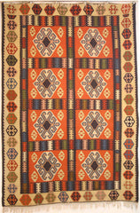 Persian Shiraz Hand-knotted Kilim Wool on Wool (ID 241)