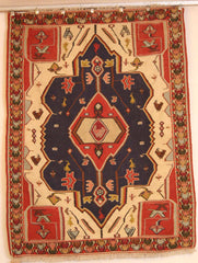 Persian Shiraz Hand-knotted Kilim Wool on Wool (ID 1014)