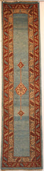 Persian Tabriz Hand-knotted Runner Wool on Cotton (ID 44)
