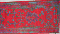Turkish Ushak Hand-knotted Runner Wool on Wool (ID 1258)