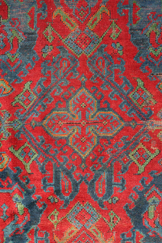 Turkish Ushak Hand-knotted Rug Wool on Wool (ID 1132)